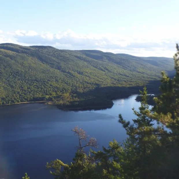 Le fjord du Saguenay entre ses montagnes boisées